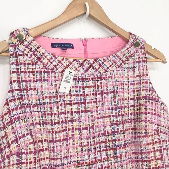 RSVP by Talbots Multicolored Ribbon Tweed Sleeveless Sheath Dress NEW - Picture 7 of 14